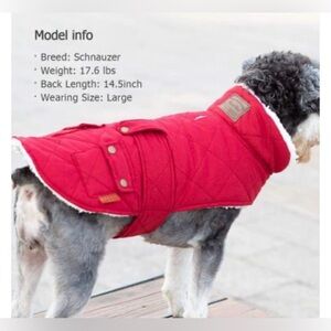 KYEESE Dog Cold Weather Coats Windproof Padded Sherpa Warm Dog Jacket for Dogs
